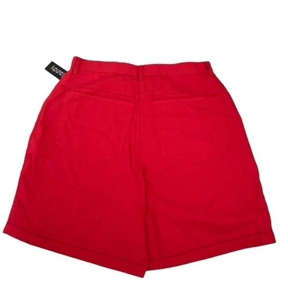 NWT vintage dead stock red 100% cotton high waisted shorts with eyelet details - Picture 10 of 11